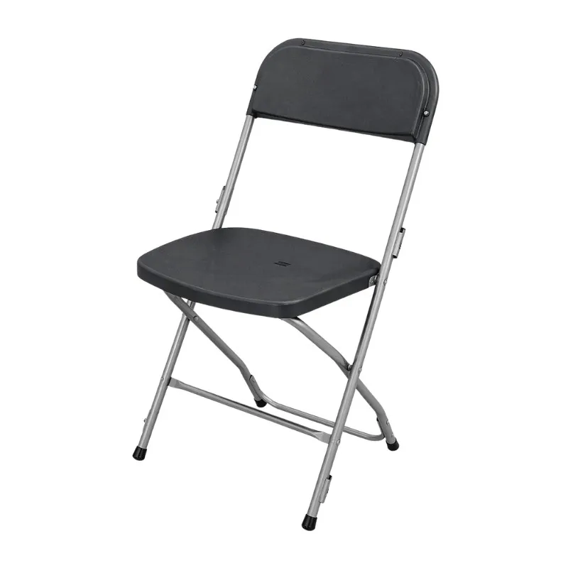 Chaise polypropylène pliante, coloris gris