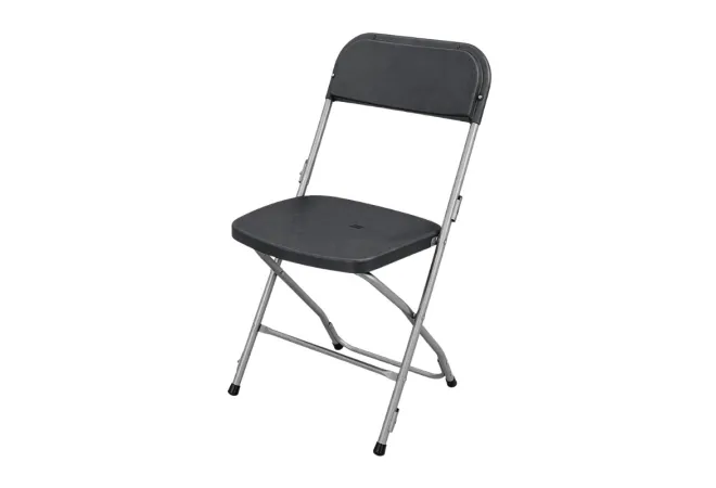Chaise polypropylène pliante, coloris gris
