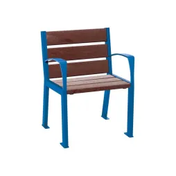 Fauteuil de ville avec accoudoirs finition bleue