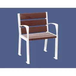 Banc public individuel - Fauteuil urbain en plastique recyclé