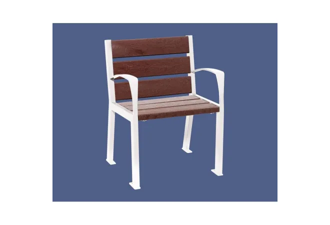 Banc public individuel - Fauteuil urbain en plastique recyclé
