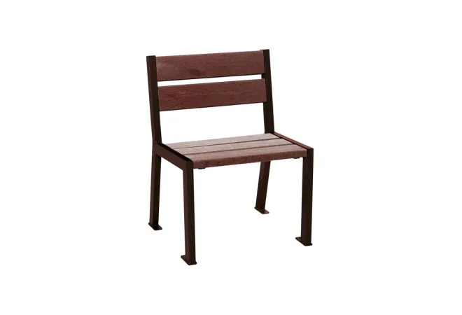 Assise publique lames et structure coloris marron