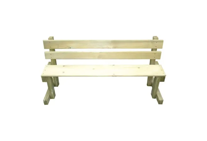 Banc d'école en bois