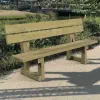 Banc de jardin en bois dans un parc public