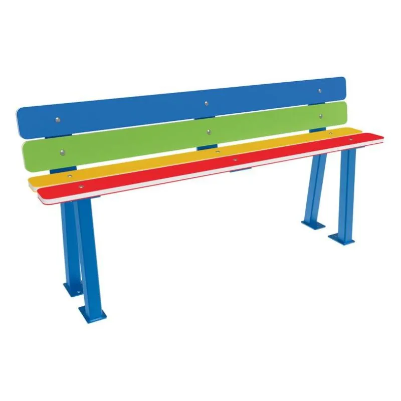 Banc en PEHD multicolore pour enfants