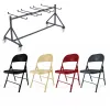 Lot chaises pliantes en métal