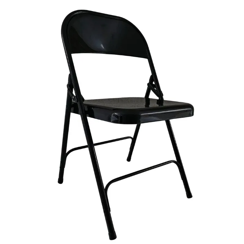 Chaise pliante métal noir