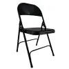 Chaise pliante métal noir
