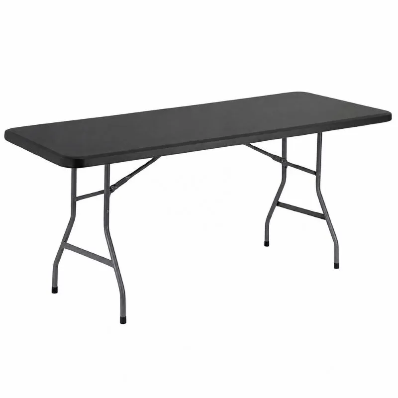 Table pliante rectangle grise en polypro