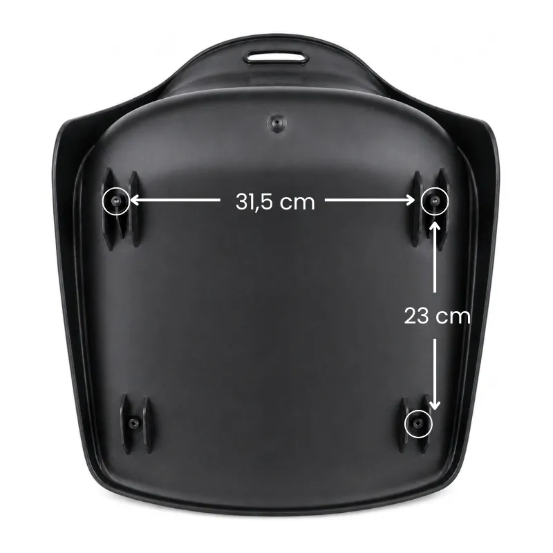 Position de point de fixation pour la coque de chaise