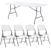 Lot chaises et tables pliantes en polypro Lot chaises et tables pliantes en polypro