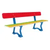 Banc enfant multicolore structure fonte et assise PEHD