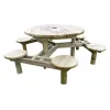Table pique-nique ronde en bois 6 places Table pique-nique ronde en bois 6 places