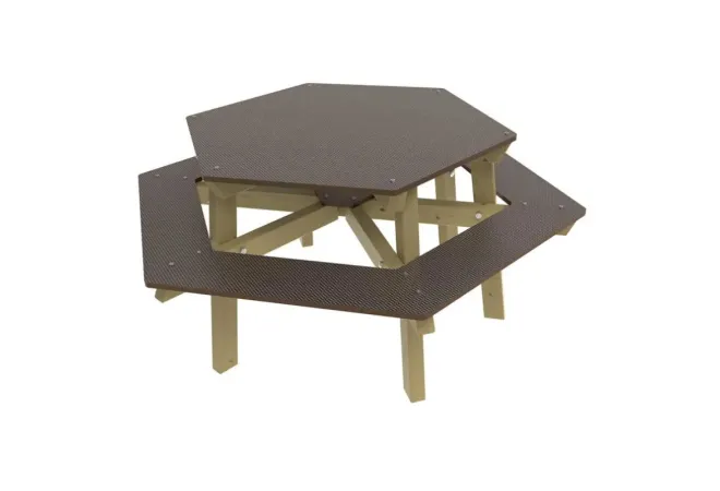 Table de pique nique enfant plastique recyclé et bois