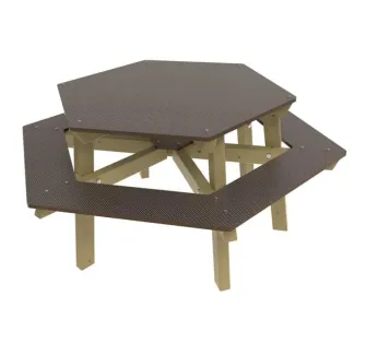 Table de pique nique enfant plastique recyclé et bois
