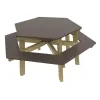 Table de pique nique enfant plastique recyclé et bois