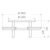 Dimensions de la table de pique-nique ronde en bois Dimensions de la table de pique-nique ronde en bois