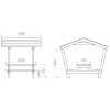 Dimensions de la table pique-nique en bois avec toit Dimensions de la table pique-nique en bois avec toit