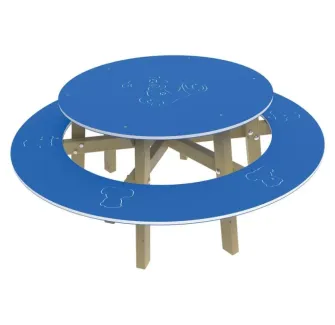 Table pique-nique pour enfants en bois et PEHD