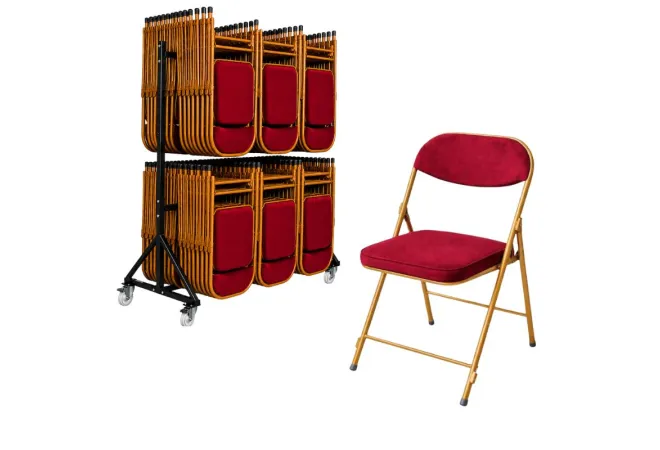 lot chaise pliante et chariot