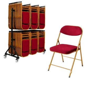 lot chaise pliante et chariot