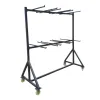 Lot de chaises pliantes en velours - Chariot de transport