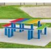 Table picnic colorée pour enfants en PEHD et métal Table picnic colorée pour enfants en PEHD et métal