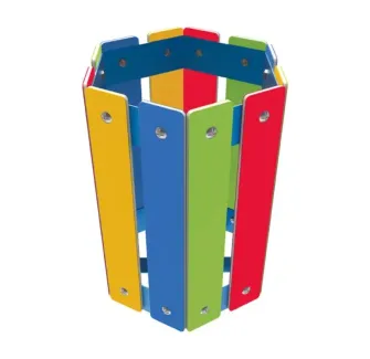 Poubelle pour école en PEHD coloré