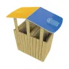 Poubelle tri sélectif 2 x 100 L avec toit en PEHD jaune et bleu Poubelle tri sélectif 2 x 100 L avec toit en PEHD jaune et bleu