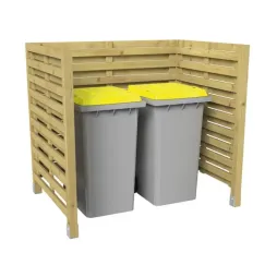 Cache conteneur poubelle extérieur en bois, petit modèle Cache conteneur poubelle extérieur en bois, petit modèle