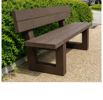 Banc de ville en plastique recyclé