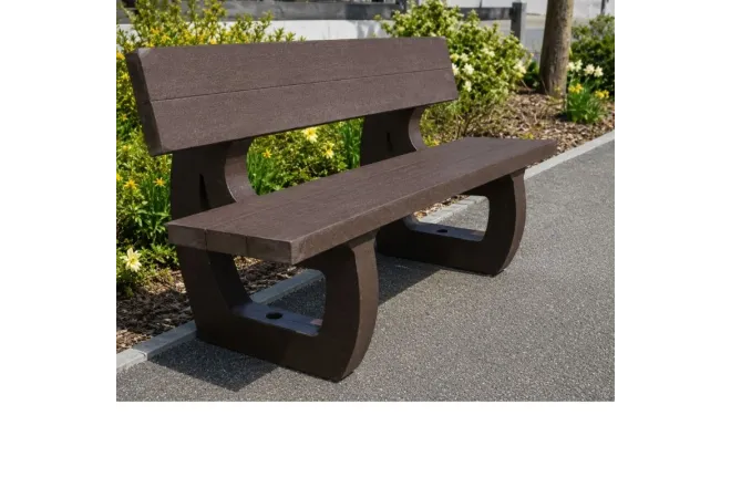 Banc urbain en plastique recyclé Banc urbain en plastique recyclé