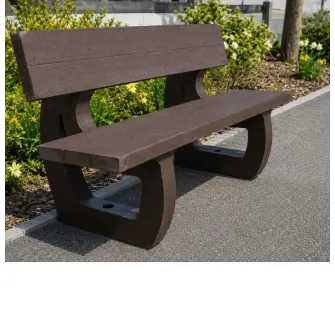 Banc urbain en plastique recyclé