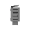 Poubelle de ville en métal gris alu avec toit Poubelle de ville en métal gris alu avec toit