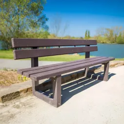 Banc public en plastique recyclé Banc public en plastique recyclé