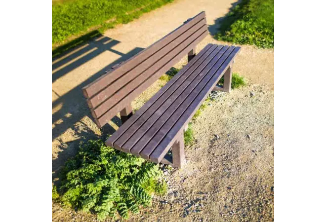 Banc public en plastique recyclé Banc public en plastique recyclé