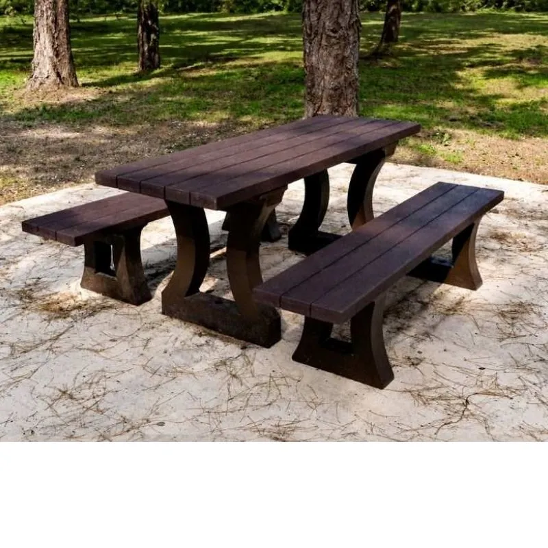 Table de pique-nique en plastique recyclé