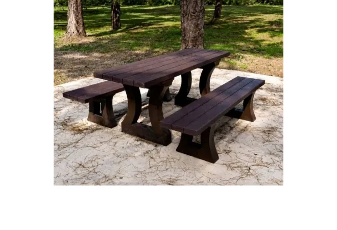 Table de pique-nique en plastique recyclé