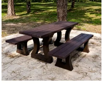 Table de pique-nique en plastique recyclé