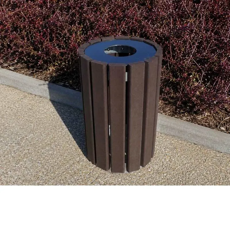 Poubelle ronde en plastique recyclé Poubelle ronde en plastique recyclé