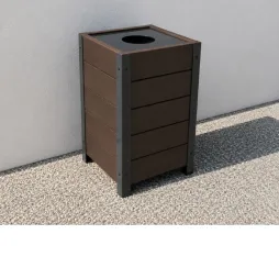 Poubelle de ville en plastique recyclé