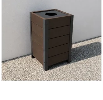 Poubelle de ville en plastique recyclé