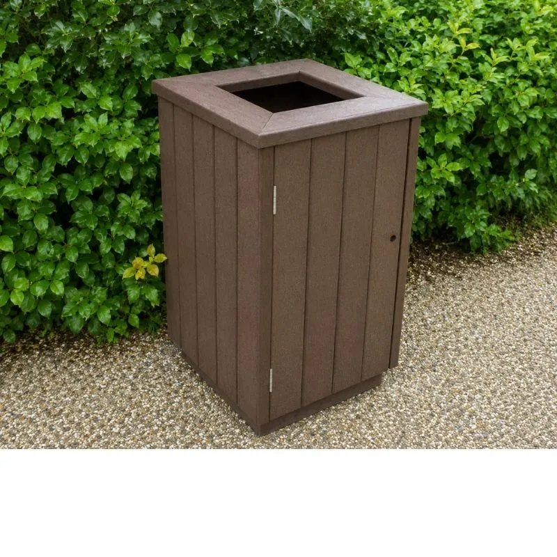 Corbeille publique en plastique recyclé - Mobilier urbain en recyclé Corbeille publique en plastique recyclé - Mobilier urbain en recyclé