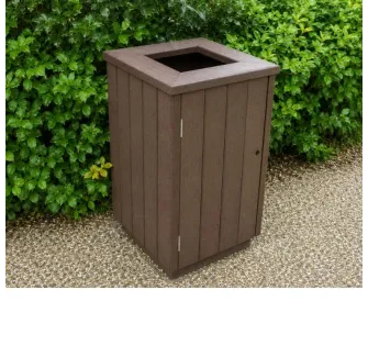 Corbeille publique en plastique recyclé - Mobilier urbain en recyclé