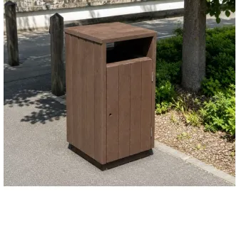 Corbeille publique en plastique recyclé