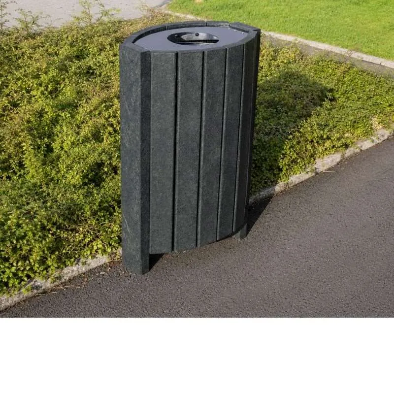 Corbeille extérieure ovale en recyclé