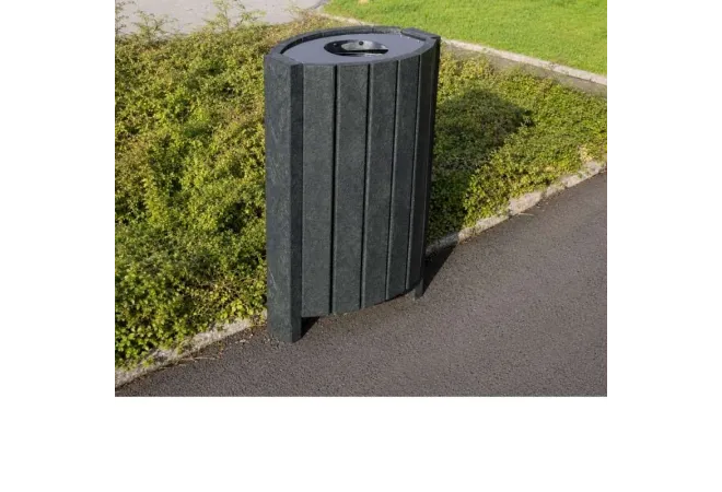 Corbeille extérieure ovale en recyclé
