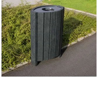 Corbeille extérieure ovale en recyclé