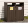 Corbeille urbaine pour tri sélectif plastique recyclé