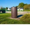 Poubelle de ville ronde en plastique recyclé Poubelle de ville ronde en plastique recyclé